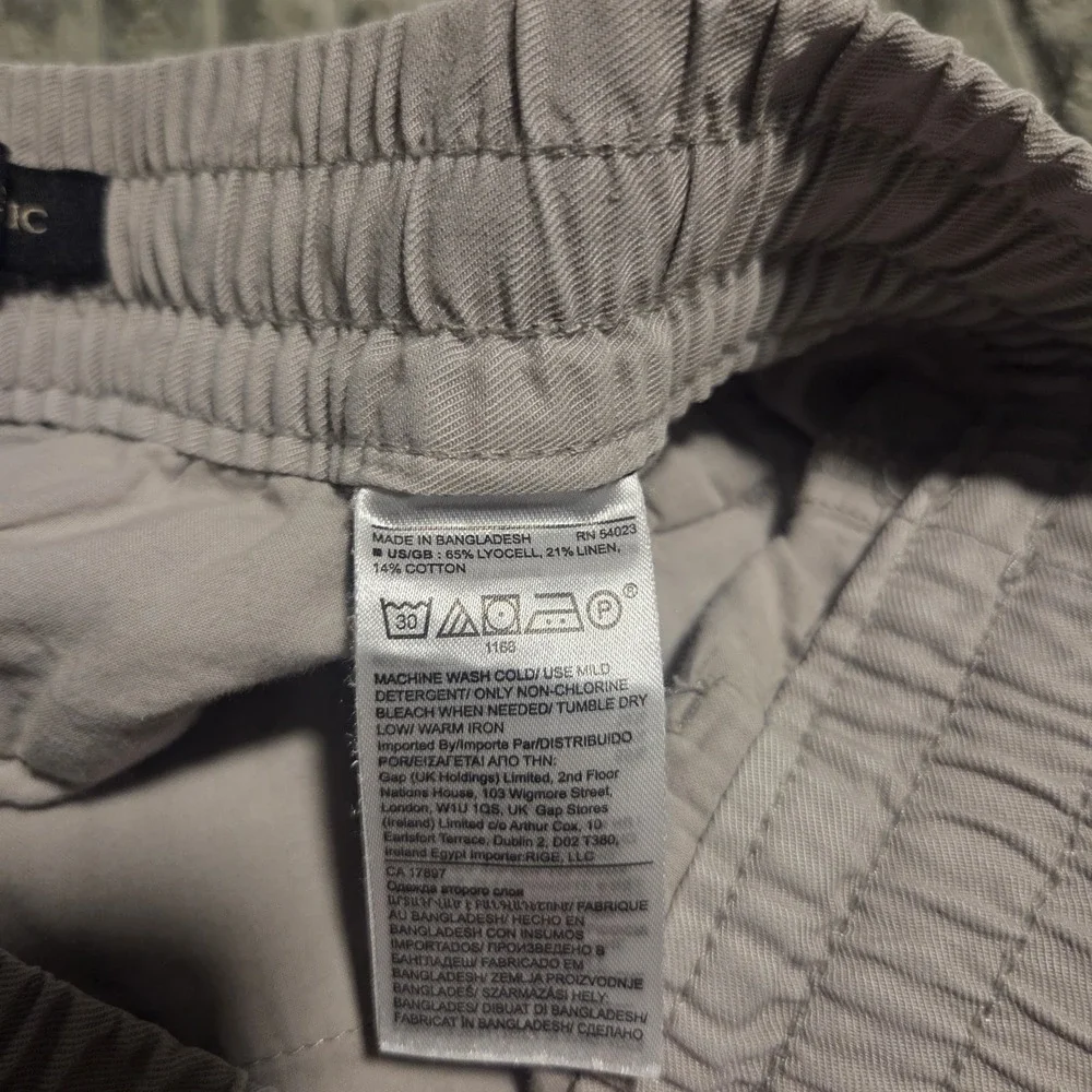 Banana Republic Linen Blend Cargo Jogger Pants Size S Oatmeal Taupe Minimalist